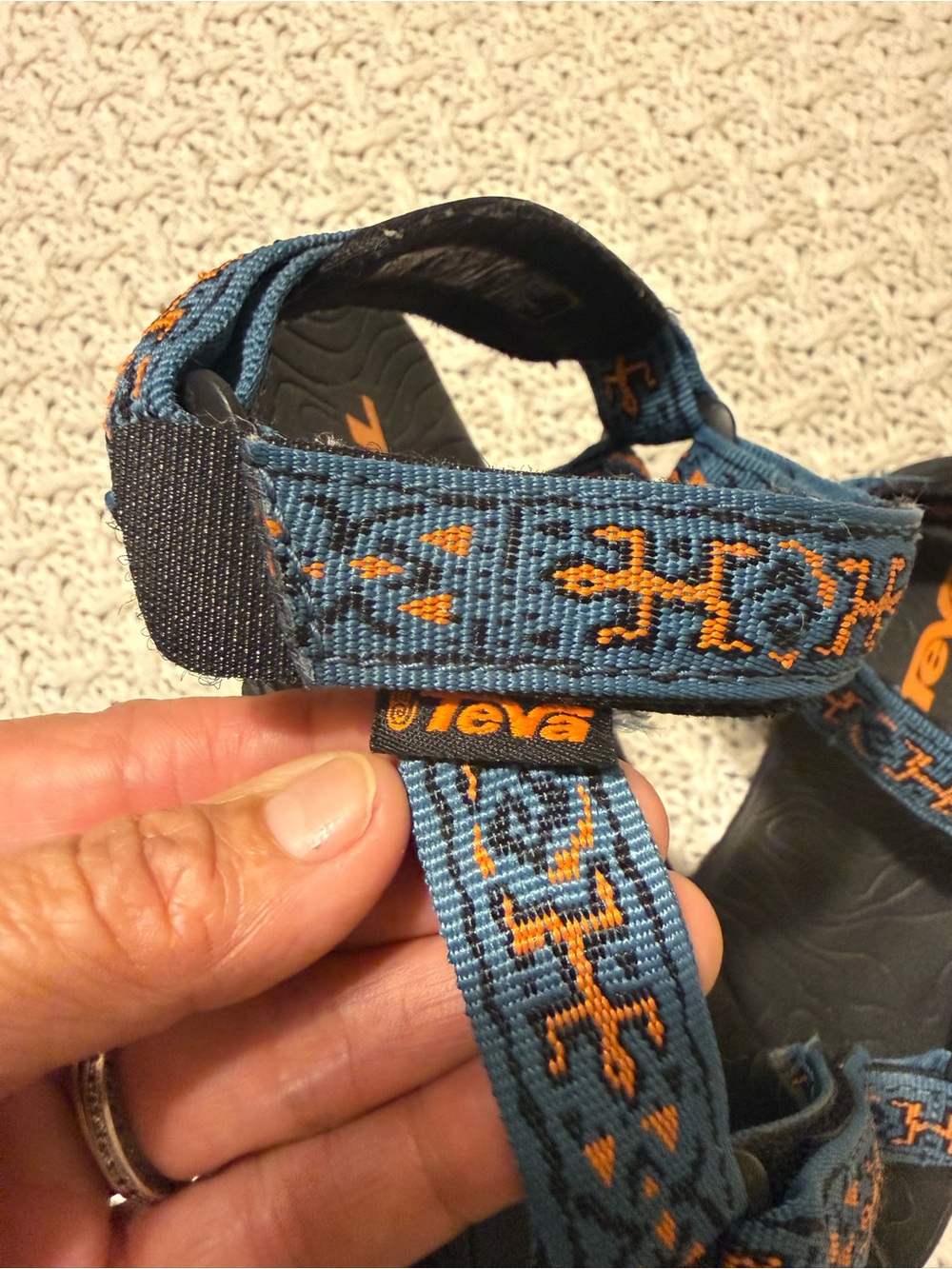 Teva Blue & Orange Strapped Sandals Womens 5 - Picture 5 of 8